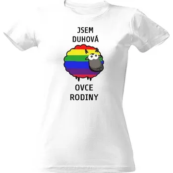 Dámské tričko Tričko s potiskem Jsem duhová ovce rodiny dámské
