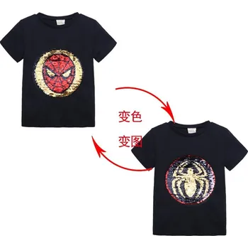 Dívčí oblečení Dětské tričko s měnícím se obrázkem SPIDERMAN Věk: 5 let, Barva: Černá