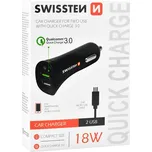 SWISSTEN Nabíječka mobilů do auta SWISSTEN 2USB, Micro-USB - 18W