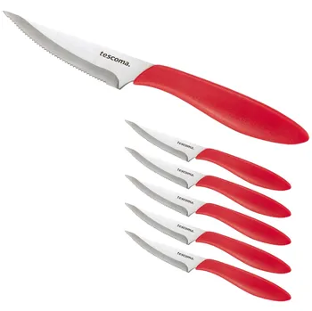 Tescoma Presto nůž na pizzu 10 cm 6 ks červený