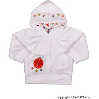 Dívčí mikina NEW BABY Semišková mikinka s kapucí Bílá 86 (12-18m)