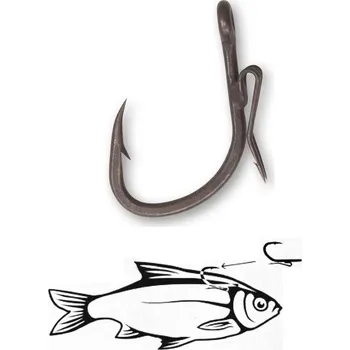 Rybářský háček Sumcový háček s fixačním hrotem Black Cat 1/0 Velikost háčku: 10/0 Získejte slevu -5% za registraci v e-shopu