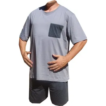 Pánské pyžamo xcena Pyžama s krátkou nohavicí šedé Velikost: L