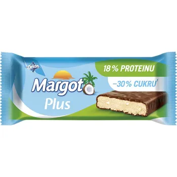 Čokoládová tyčinka Recenze Orion Margot Plus tyčinka s 18 % proteinu a -30 % cukru 70 g