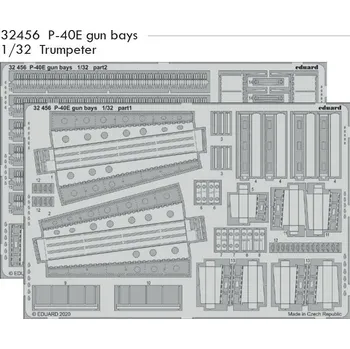 Plastikový model Eduard 1/32 P-40E gun bays (TRUMPETER)
