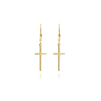 Souprava šperků Pozlacené stříbrné náušnice MINET KŘÍŽE JMAS0062GE00 ( )