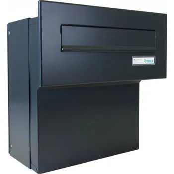 Poštovní schránka 1x poštovní schránka F-041 k zazdění do sloupku + čelní deska se jmenovkou ČD-1 - RAL 7016 MAT. - ANTRACIT