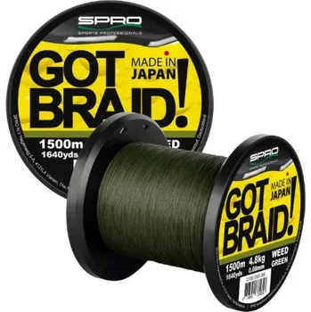 SPRO - šňůra GOT BRAID - zelená, 300m / 0,13mm