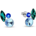 Náušnice modré se Swarovski Elements Artesia K2201MIX1EMAQ Aqua
