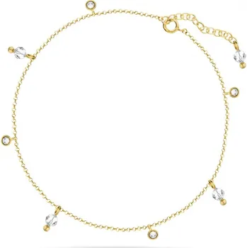 Náušnice Řetízek na nohu čirý se Swarovski Elements Ilo BAG50003C Krystal