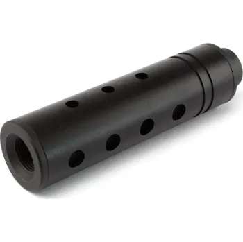 Sportovní střelba SLONG Airsoft Kovový tlumič 110 x 27mm s redukcí na +11mm závit (SL00325A)