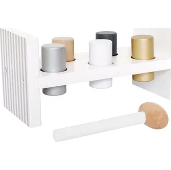 Dřevěná hračka Jabadabado Zatloukačka s kladívkem stříbrná