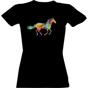 Dámské tričko Tričko s potiskem Duhový kůň dámské