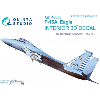 Plastikový model Quinta studio 1/48 F-15A 3D-Printed & colour Interior (GWH)