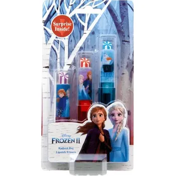 Pryž TOYCOMPANY Guma na gumování ve tvaru rtěnky + tužka Frozen 2 sada 4ks