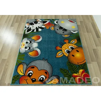 Koberec Akcila Dětský kusový koberec Kolibri 11058/180 - zvířátka, modrý - 120x170 cm