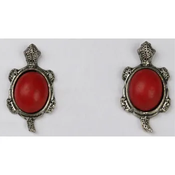 Náušnice UNI Náušnice želva Barva: červená