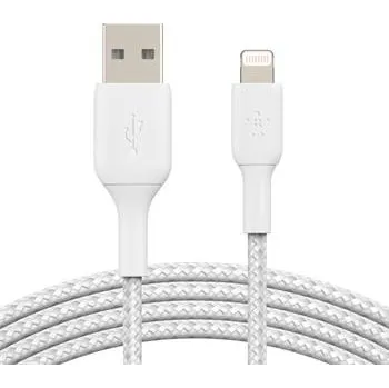 Datový kabel Belkin BOOST CHARGE™ Lightning/USB-A kabel, 2m, bílý - odolný