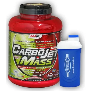 Protein Fitsport CarboJet Mass Professional 3000g + šejkr Varianta: strawberry-banana