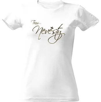 Dámské tričko Tričko s potiskem Team nevěsty nápis s korunkou dámské