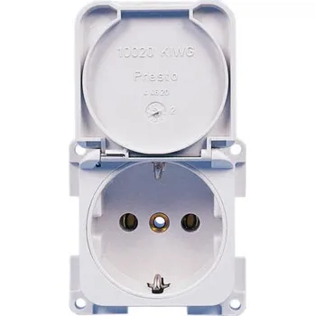 Elektrická zásuvka DANAPO Zásuvka vestavná Presto 10020F 230V bílá hranatá