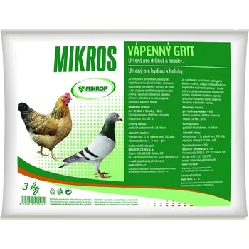 Krmivo pro ptáka Mikrop Mikros VPC vápenný grit 3kg