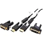 Lindy HDMI 2.0 aktivní optický kabel, Ultra-HD (18G), 2x microHDMI D(M) + redukce na HDMI a DVI, 70m (38325) - 14.43.1057