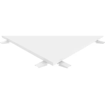 Psací stůl Spojovací deska čtvrtkruhová STEEL 800 x 800 mm, pracovní deska šedá