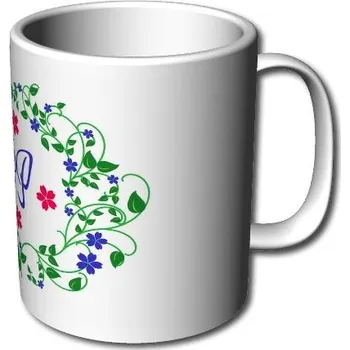 Pelisport Hrnek s květinami 01 a monogramem