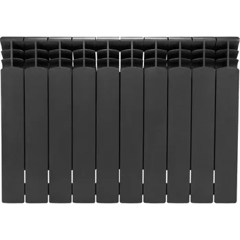 Radiátor Deskový HLINÍKOVÝ radiátor G500F 10-segmentový GRAPHITE universální BOČNÍ