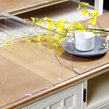 ubrus Mekke sklo Ubrus na stůl z měkkého skla 33x135 cm Průhledná lesklá folie