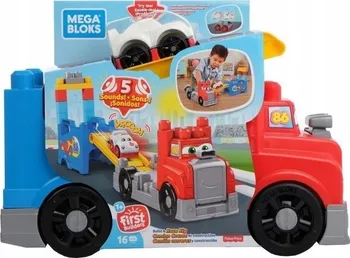 Stavebnice Mega MEGA Bloks First Builders FVJ01 Kamion a závoďák