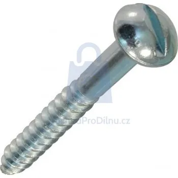 Vrut Vrut do dřeva s půlkulatou hlavou a průběžnou drážkou, DIN 96, pozinkovaný 4 x 50, balení 200 ks