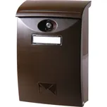 Poštovní schránka plastová, hnědá, 240×102x345mm