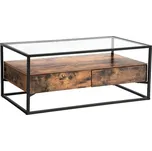 Rustikální konferenční stolek se zásuvkami | 106 x 60 x 45 cm