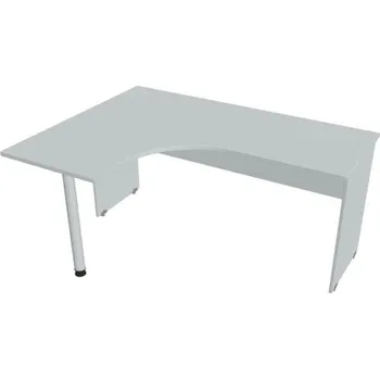 Kancelářský vozík HOBIS kancelářský stůl pracovní tvarový, ergo pravý - GE 60 P, šedá + doprava zdarma