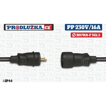 Prodlužovací kabel Prodlužka.cz Prodlužovací přívod koncovka Legrand 230V/16A/3G1,5 M: Délka 5 m