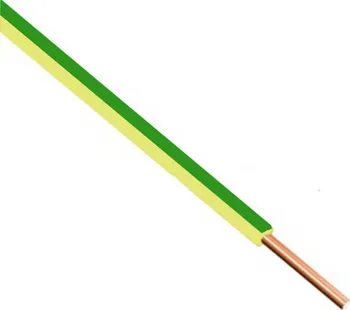 elektrický kabel CY 1,5 ZŽ Vodič instalační H07V-U 1x1,5 mm - zelenožlutý