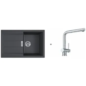 Granitový dřez Franke SET T81 - S2D 611-78 černá + SAMOA + ZÁRUKA 5 LET ZDARMA
