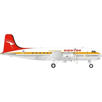 Modelářství Herpa - Douglas DC-4, společnost Qantas Airways "1970s" Colors, Named "Pacific Trader", Austrálie, 1/200