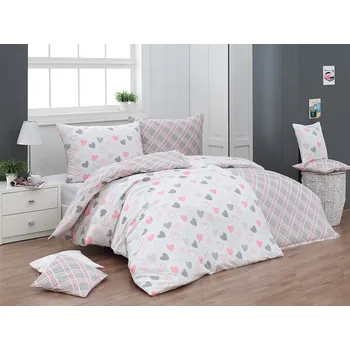 Povlečení Matějovský Pinkie 140 x 220, 70 x 90 cm zipový uzávěr