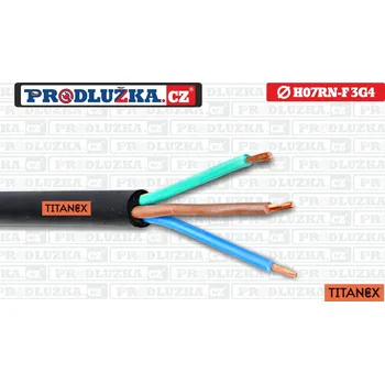 Prodlužovací kabel Prodlužka.cz H07RN-F 3G4 Titanex