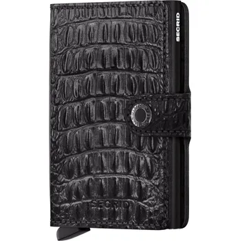 Peněženka Černá kožená minipeněženka SECRID Miniwallet nile MN-Black SECRID