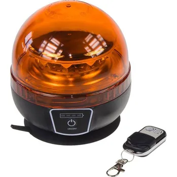 Maják Maják LED diodový s vestavěným akumulátorem - oranžový / dálkové ovládání / 12x 3W LED / magnetické uchycení / ECE R65