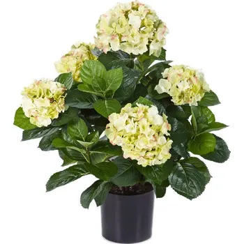 umělá květina Umělá Hortenzie Creme 53cm - Do interiéru