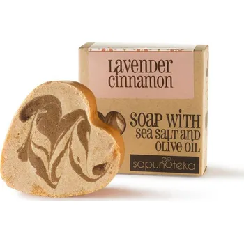 Mýdlo Sapunoteka Soap Sea Salt Lavender & Cinnamon 125g - Levandule a skořice s mořskou solí