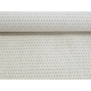 Snový svět VZOREK - Lněná látka vaflová světle šedá 25% len