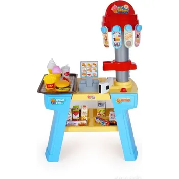 Hra na obchod RYCHLÉ OBČERSTVENÍ, dětský báječný obchod, ZMRZLINA & BURGERY, 46 dílná sada