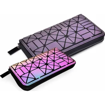Peněženka PENĚŽENKA, reflexně svítící při dopadu světla, CHAMELEON GEOMETRIC