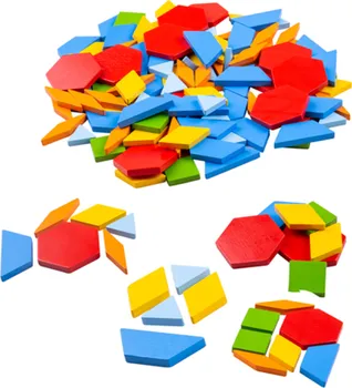 Mozaiková sada Bigjigs Toys Dřevěná barevná mozaika